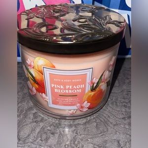 Pink peach blossom candle